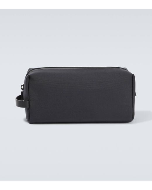 The Row Black Clovis Leather-trimmed Toiletry Pouch for men