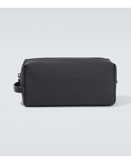 The Row Black Clovis Leather-Trimmed Toiletry Pouch for men