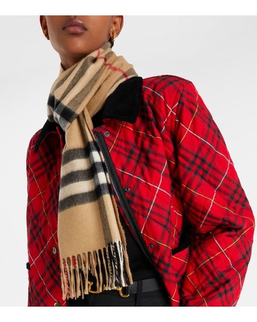 Burberry Natural Check Cashmere Scarf