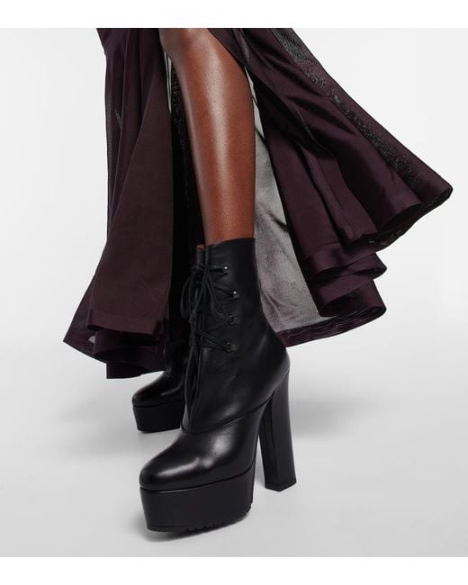 Alaïa Black Trekk 135 Leather Ankle Boots