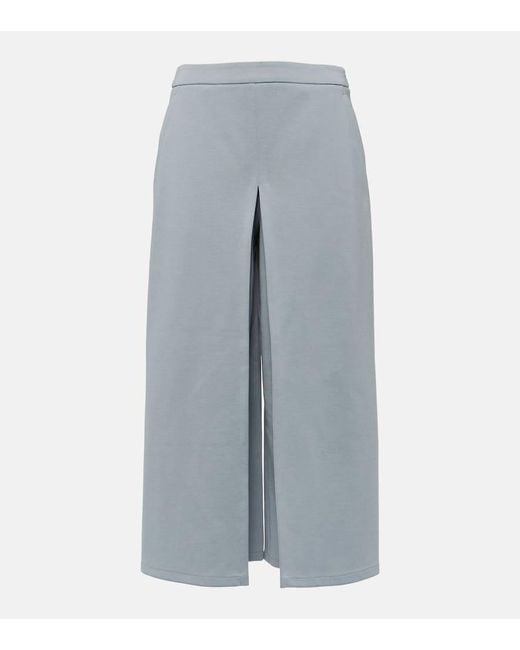 Pantaloni culottes Quid in misto cotone di Max Mara in Gray