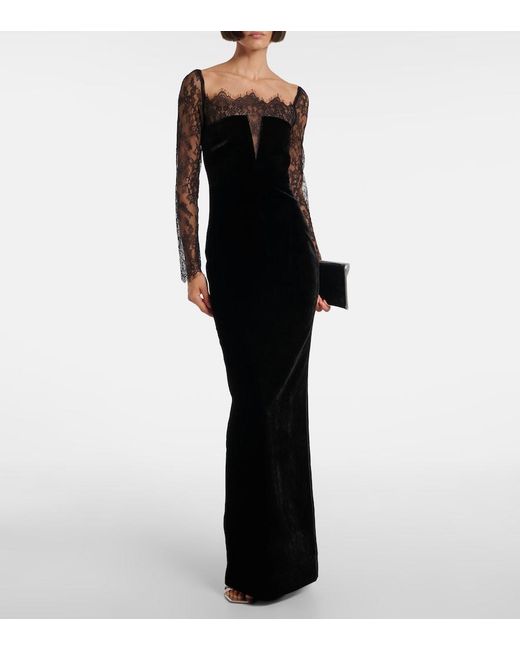 Roland Mouret Black Lace Gown