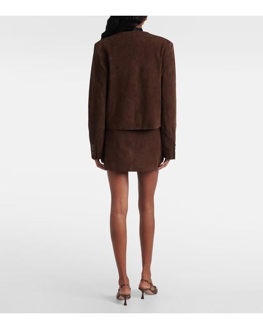 Blazé Milano Brown Gliss Bolero Suede Jacket