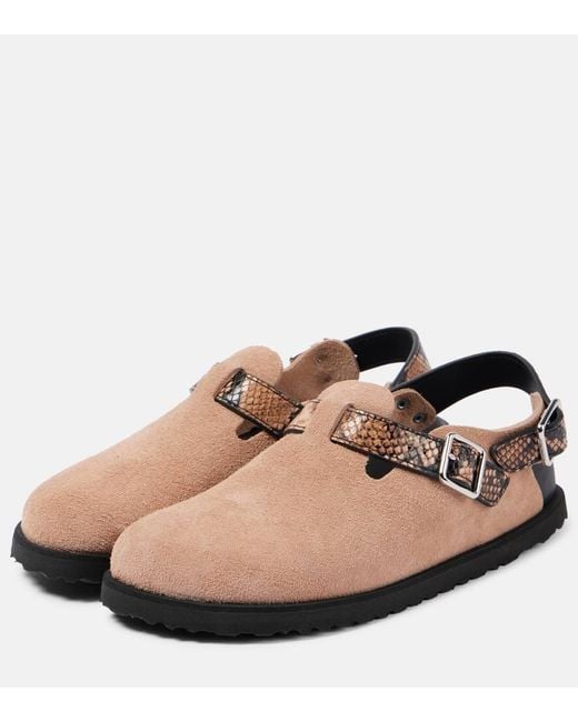 Birkenstock Brown Slippers Tokio Aus Veloursleder