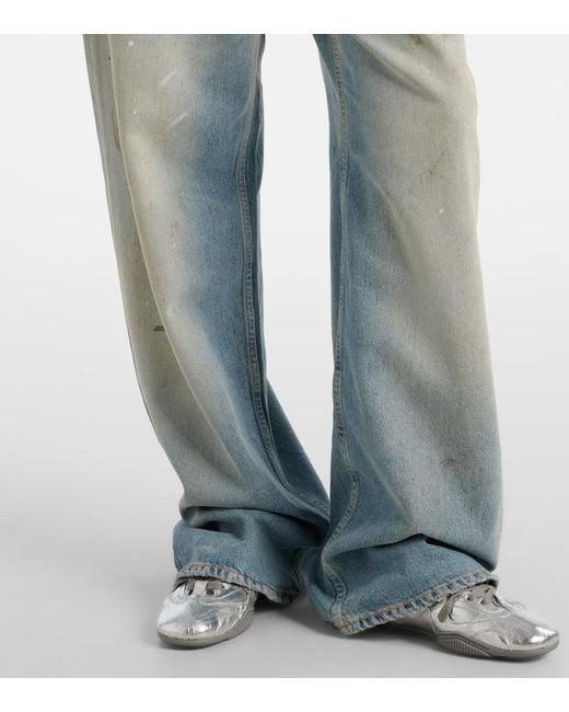 Jeans A Gamba Larga E Vita Media di Acne in Blue