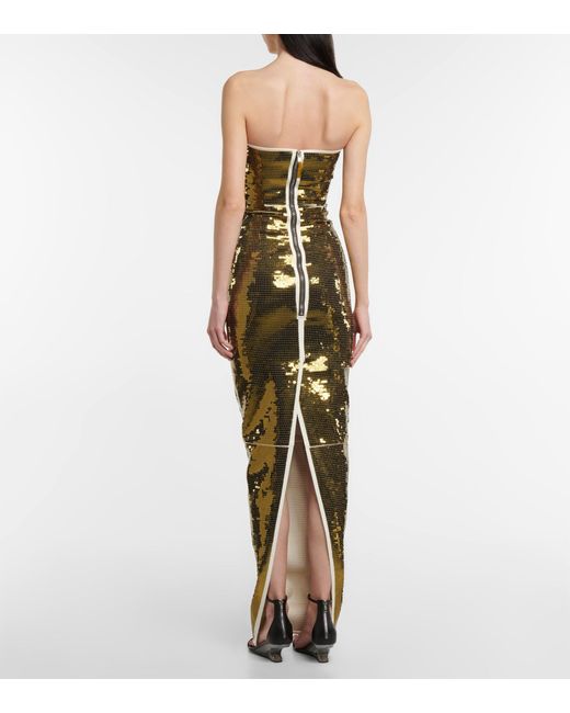 Rick Owens Sequin-embellished Gown in Metallic | Lyst