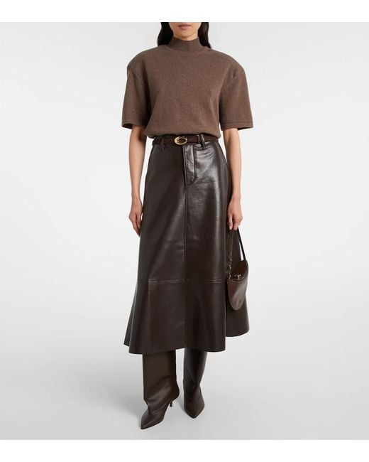Citizens of Humanity Black Cassia Flared Midi Skirt