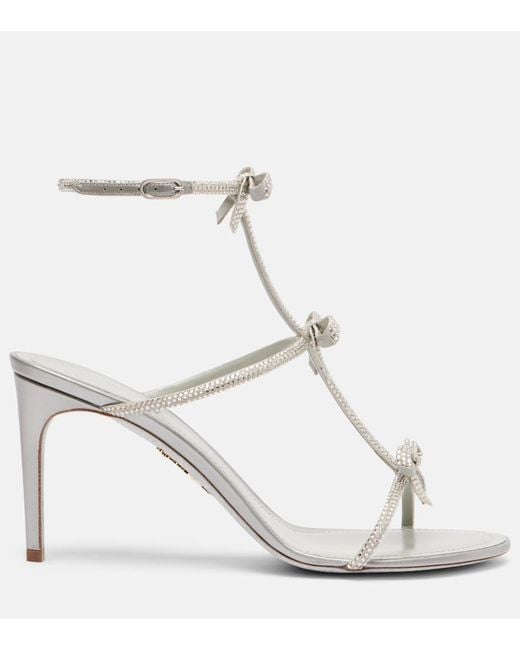 Rene Caovilla White Sandalen Catherina 80 Mit Kristallen