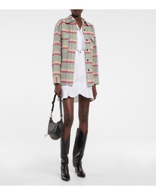 Isabel Marant White Regane Ruffle Cotton Skirt