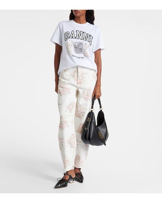 Ganni Black Kat Medium Shoulder Bag