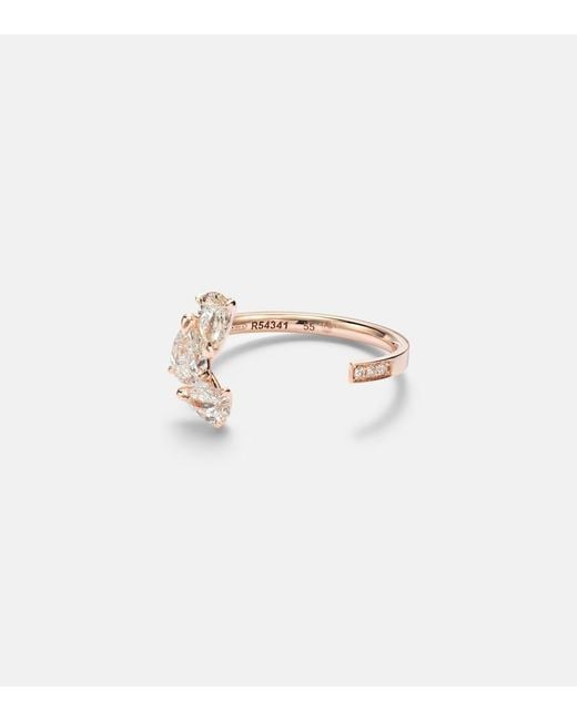 Repossi White Serti Sur Vide 18Kt Rose Ring With Diamonds