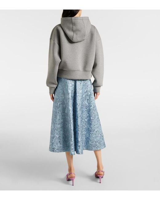 Gucci Gray Logo Jersey Hoodie