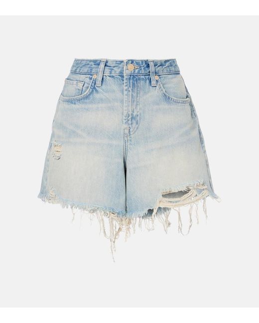 Shorts Monroe De Denim 7 For All Mankind de color Blue