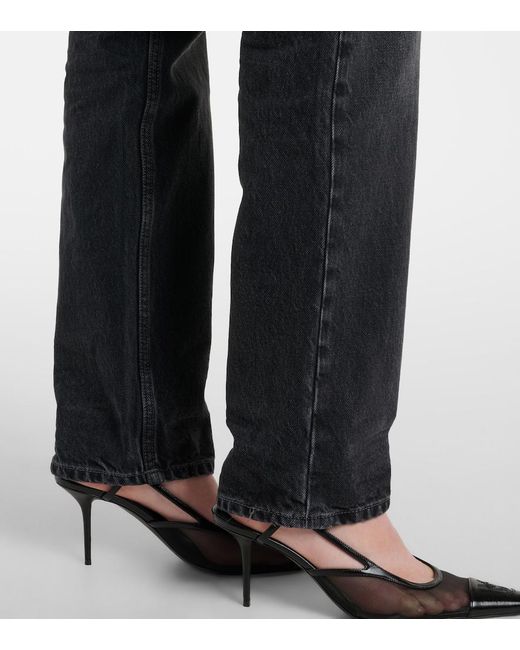 Saint Laurent Blue Faded Straight Jeans