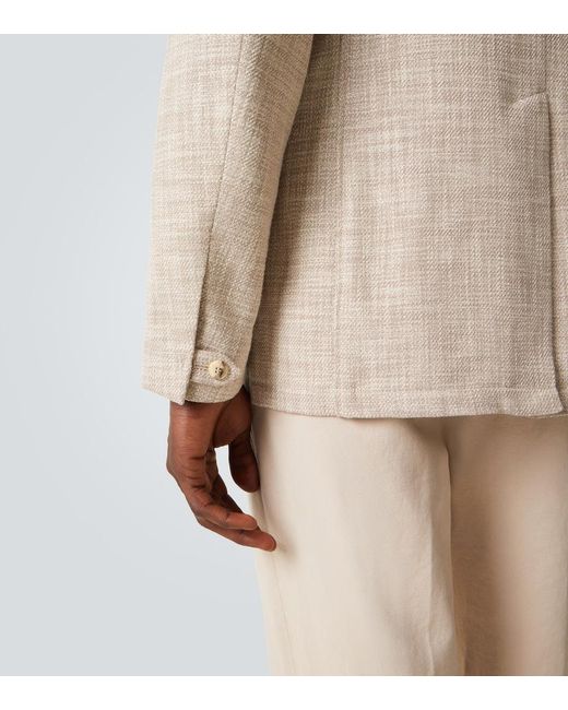 Canali Natural Cotton, Wool, And Silk Blazer for men
