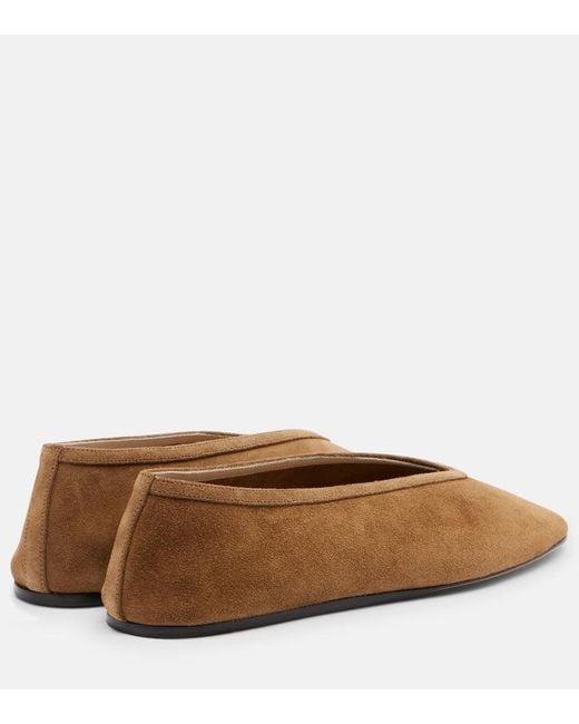 Le Monde Beryl Brown Luna Suede Ballet Flats