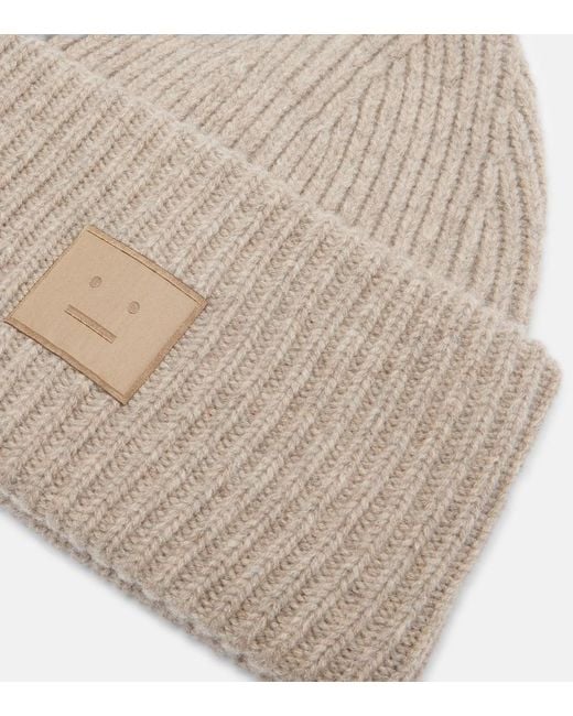 Acne Natural Face Wool-Blend Beanie