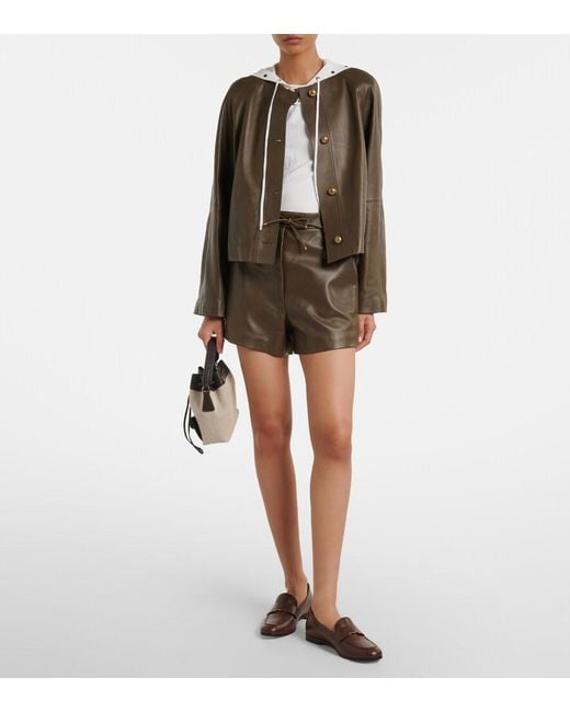 Max Mara Green Leather Jacket