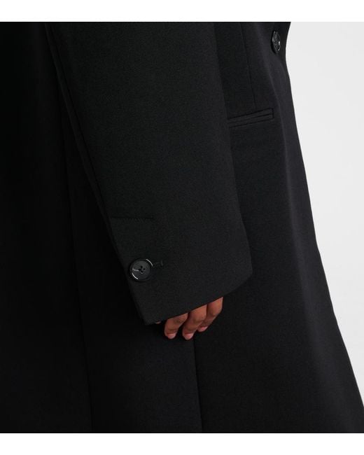 Totême  Black Wool-Blend Canvas Coat