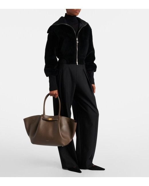 DeMellier London Brown New York Leather Tote Bag