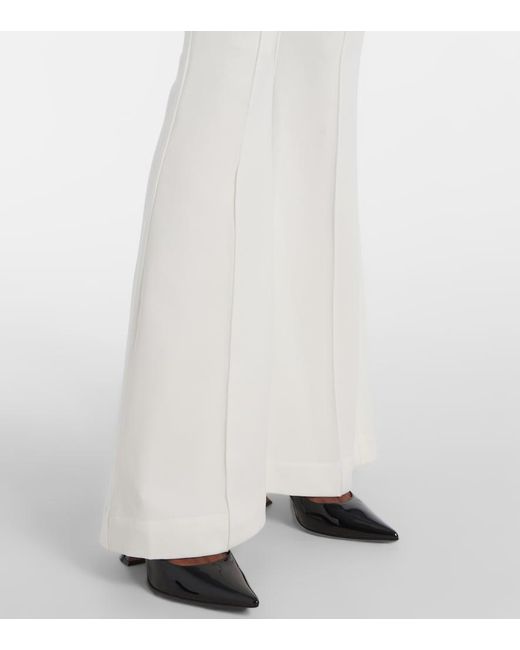 Self-Portrait White Strapless Crepe Jumpsuit