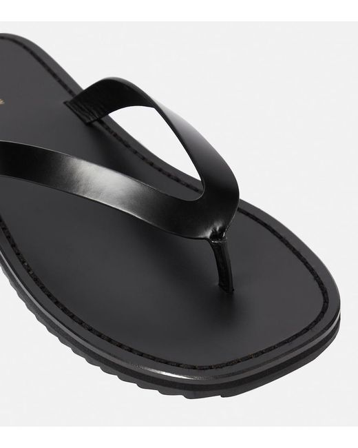 The Row Black 'city' Thong Sandals