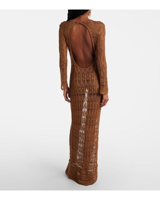 Isabel Marant Natural Paloma Sheer Maxi Dress