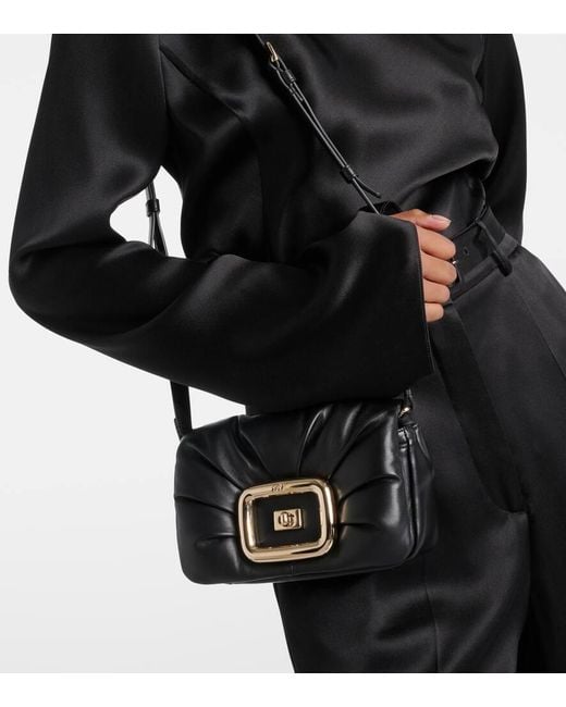 Roger Vivier Black Schultertasche Viv' Mini Aus Leder