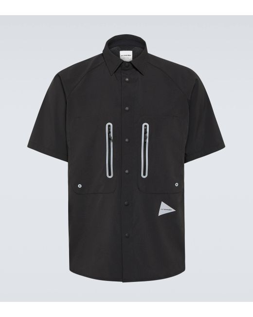 And Wander Black Technical Shirt for men