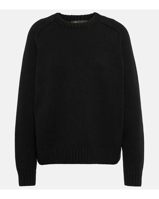 Loro Piana Black Parksville Cashmere Sweater