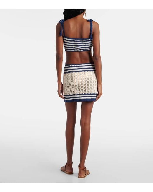 Mini-Jupe Gabrielle En Crochet De Coton Anna Kosturova en coloris Blue