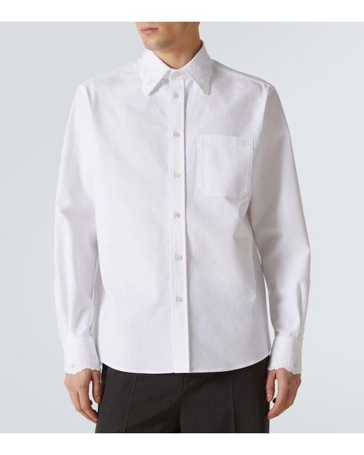Valentino White Cotton Shirt for men