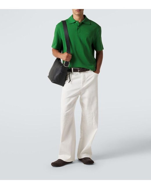 Loewe White Anagram Wide-Leg Jeans for men