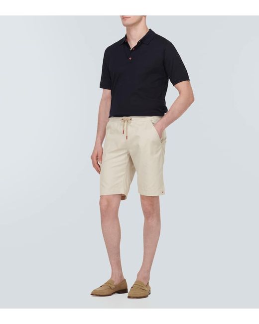 Shorts de algodon Kiton de hombre de color Natural
