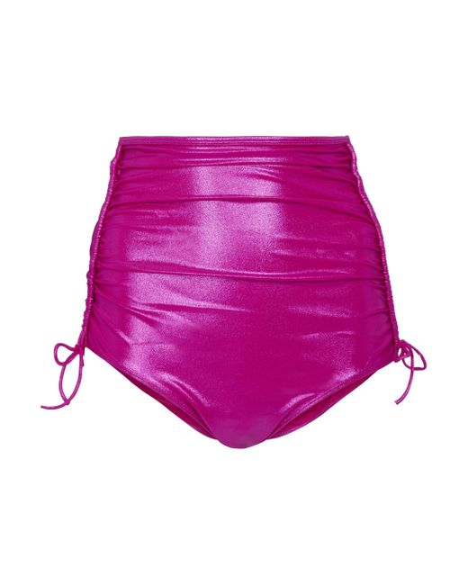 Culotte de bikini Nelaris a taille haute en lame Isabel Marant en coloris Pink