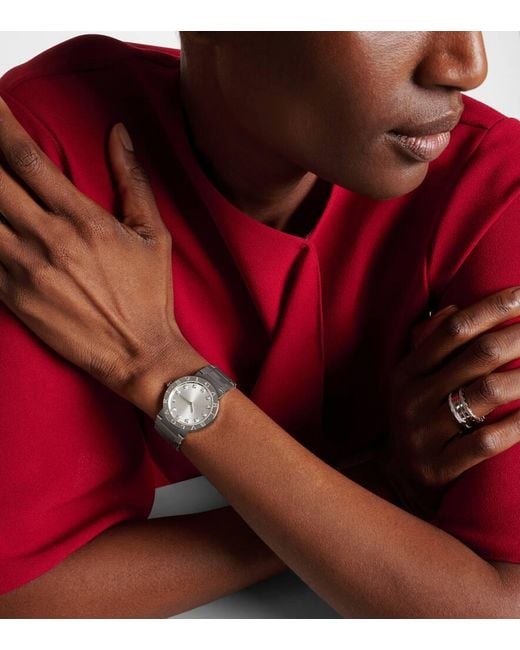 BVLGARI Metallic Uhr Lady Mit Diamanten Und Rubellit