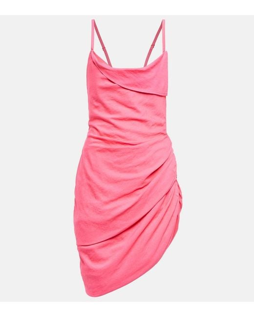 Jacquemus Pink Asymmetrisches Kleid für Besondere Anlässe