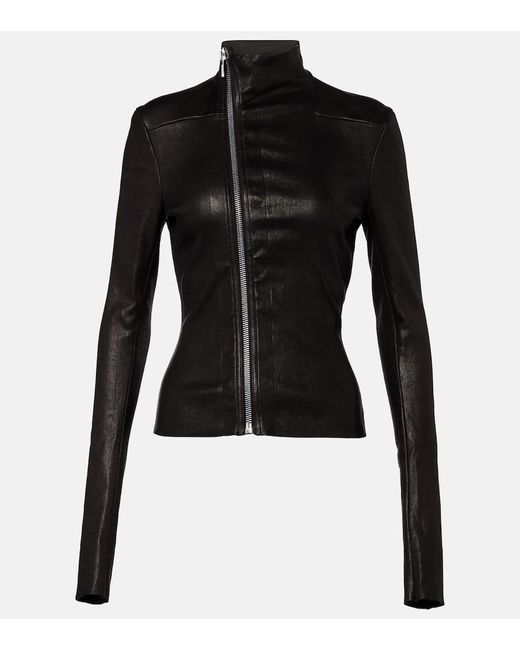Rick Owens Black Gary Leather Jacket