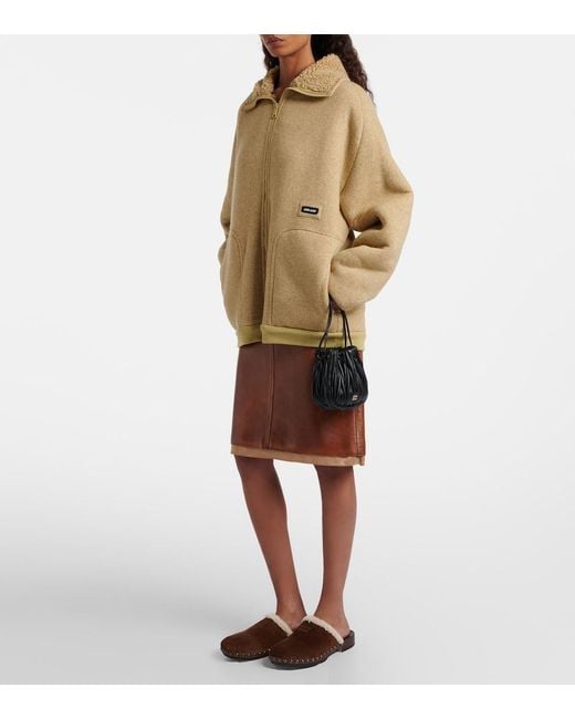 Miu Miu Black Matelasse Leather Bucket Bag