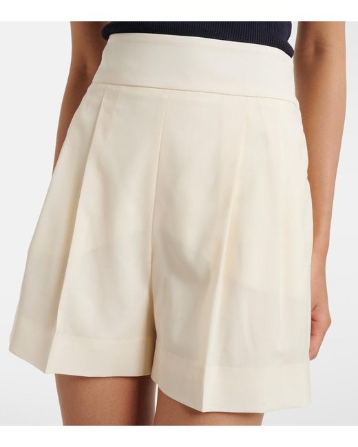 Max Mara White Virgin Wool Shorts