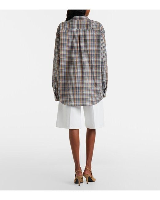 Totême White Denim Bermuda Shorts