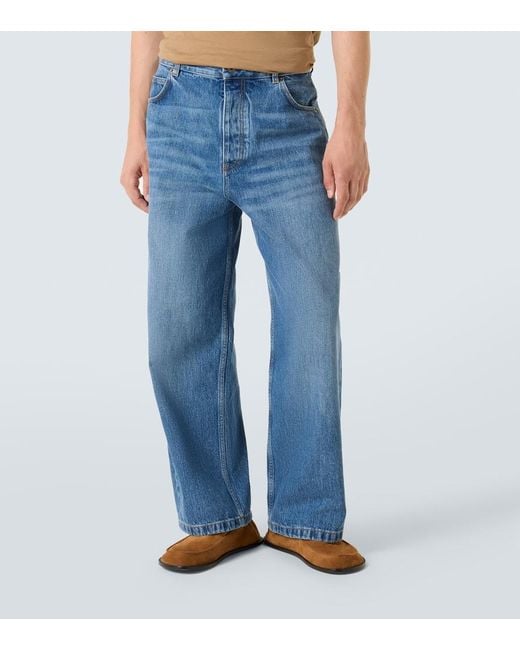 Loewe Blue Mid-Rise Straight Jeans for men