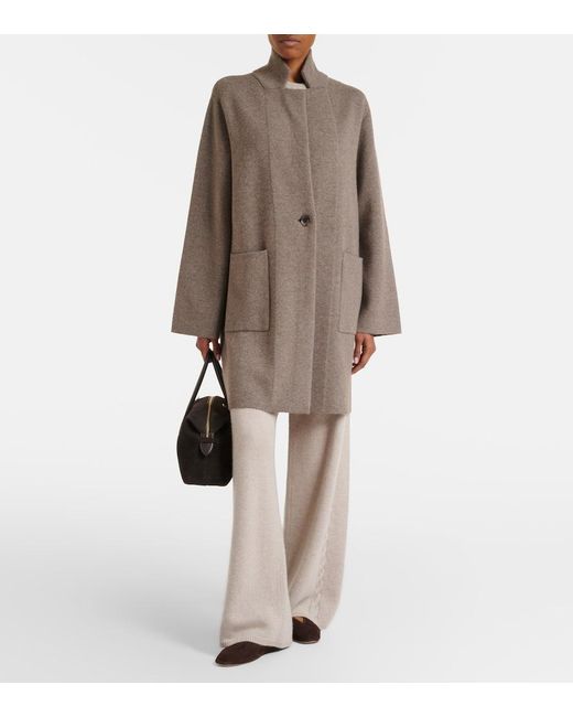 Lisa Yang Natural Olanda Cashmere Wide-Leg Pants