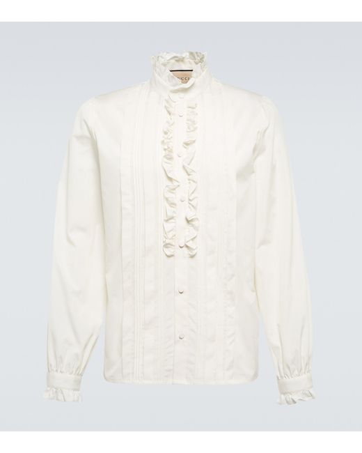 gucci ruffle blouse