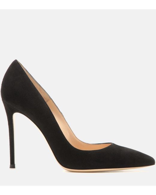 Gianvito Rossi Black Gianvito 105 Suede Pumps