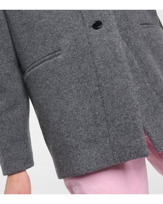 Isabel Marant Gray Oversize-Jacke aus einem Wollgemisch