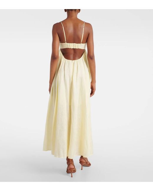 【Zimmermann】Rhiannon linen bustier dress Zimmermann Rhiannon Linen Bustier Dress In Yellow | ModeSens