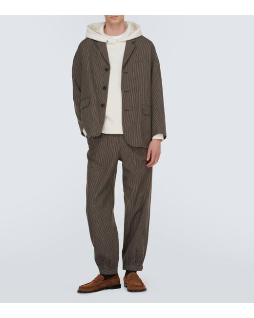 Pantalon ample Carrol en laine et lin Visvim pour homme en coloris Gray