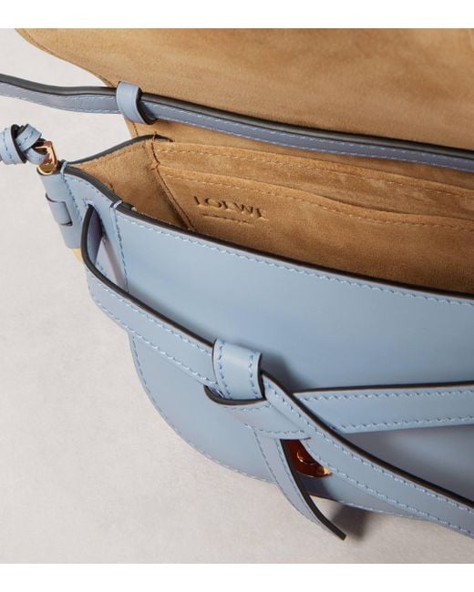 Loewe Gate Dual Mini Leather Shoulder Bag in Blue Lyst UK