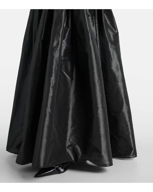 Coperni Black Taffeta Bustier Gown